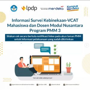 Informasi Survei Kebinekaan-VCAT Mahasiswa dan Dosen Modul Nusantara PMM 3